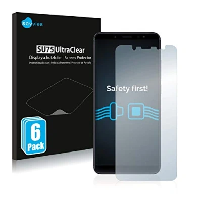 Abbildung von Savvies 6 Stück Schutzfolie für Xiaomi Redmi Note 5/6 Displayschutz Folie Ultra Transparent