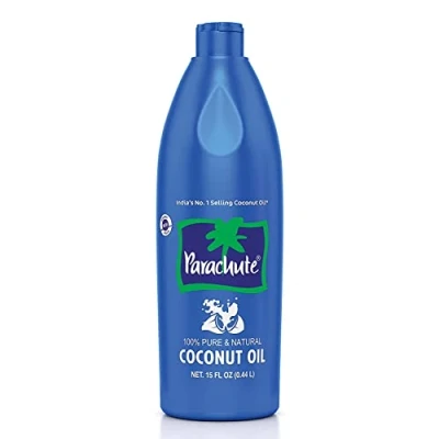 Abbildung von Parachute 100 % reines und natürliches unraffiniertes Kokosnussöl Keine Chemikalien zugesetzte Konservierungsstoffe 200 ml