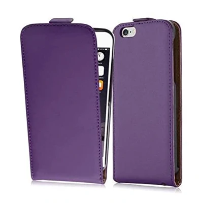 Abbildung von Cadorabo Hülle kompatibel mit Apple iPhone 6 / 6S Flip Design aus Premium Kunst Leder Klappbare Stoßfeste Magnetische Cover für Tasche in Lila