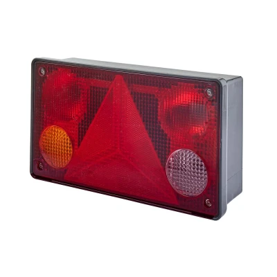 Abbildung von HELLA Rückleuchte Glühlampe Anhänger Beleuchtung 24V Anbau/geschraubt ECE/ADR/GGVS Lichtscheibenfarbe: mehrfarbig Stecker: Flachstecker links Menge: 1 2VP 340 400 131