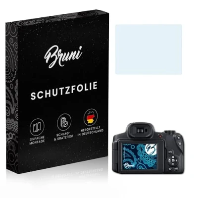 Abbildung von Bruni Schutzfolie kompatibel mit Canon PowerShot SX70 HS Folie, glasklare Displayschutzfolie (2X)