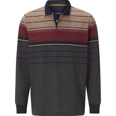 Abbildung von Babista Poloshirt, Herren, Größe: Medium, Dunkelblau gestreift