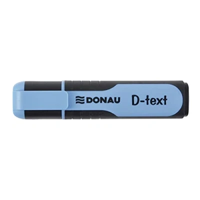 Abbildung von DONAU 7358001PL 10 D Text Textmarker/ Highlighter Textliner Die Ungiftige Tinte, Keilspitze Leuchtfarben Hohe Qualität/ Gummierte Schaftseiten Strichstärke 1 5 mm, Blau