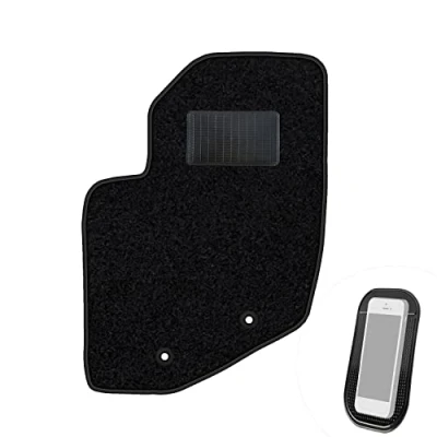 Abbildung von moto MOLTICO Fahrer Fußmatte Auto Velours Fahrerseite Autoteppiche Schwarz Fahrermatte 1 teilig passend für Volvo S60 I V70 XC70 2000 2008