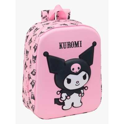 Abbildung von safta Kuromi 3D Kindergartenrucksack, anpassbar an den Wagen, einfache Reinigung, ideal für Kinder verschiedener Altersgruppen, bequem und vielseitig, Qualität Widerstandsfähigkeit, 22 x 10 27