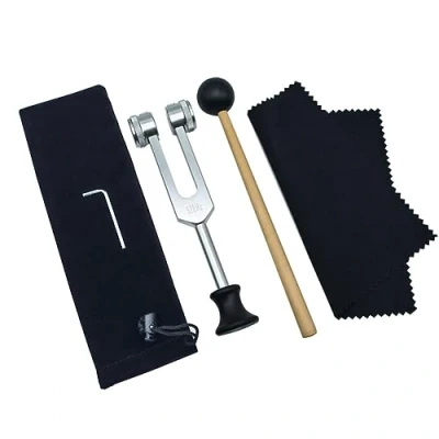 Abbildung von MVKLIW 1 Satz Stimmgabel 528 Hz Chakra Set mit Hammer Zur Heilung Von Chakren, Klangtherapie Aufrechterhaltung der Perfekten Harmonie Körper, Geist und Seele