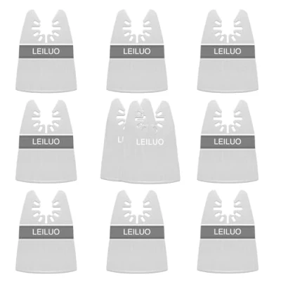 Abbildung von LEILUO 10 Stück Oszillierende Multitool Schaber Sägeblätter 8 Starre und 2 Flexible für Farb Dichtstoff Versiegelungsentfernung Kompatibel mit DeWalt Makita Ryobi mehr