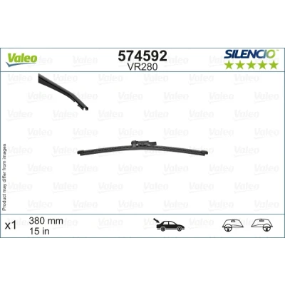 Abbildung von Scheibenwischer Valeo 574592 380mm hinten Flachbalkenwischblatt LAND ROVER: Range Rover Sport
