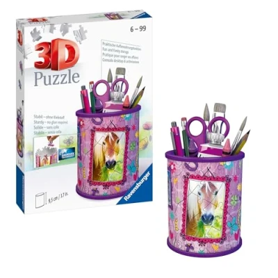 Abbildung von Ravensburger 3D Puzzle 54 Teile Utensilo Pferde 11175, Puzzleteile