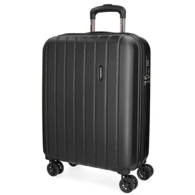 Abbildung von Movom Wood Kabinenkoffer Schwarz 40x55x20 cms Hartschalen ABS TSA Schloss 38L 2,9Kgs 4 Doppelräder Handgepäck