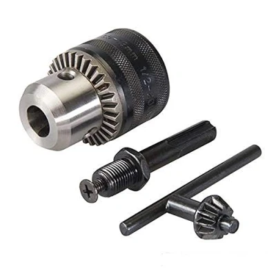 Abbildung von Silverline 292703 Zahnkranzbohrfutter, Bohrfutterschlüssel u. SDS Plus Adapter, 3 tlg. 13 mm, 1/2 Zoll UNF Gewinde
