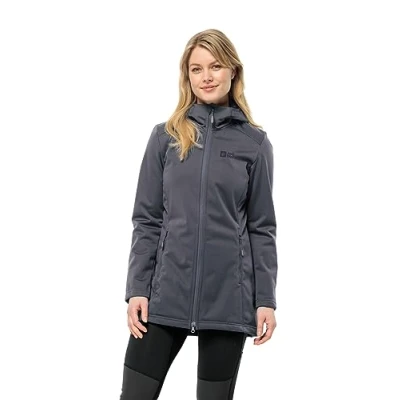 Abbildung von Jack Wolfskin Windhain W Softshelljacke, Damen, Größe: XS, Dolphin