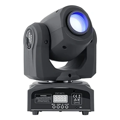 Abbildung von ZKYMZL 25W LED Moving Head Bühnenlicht Beam dmx512 Partylichter Spot Licht Lampe 8 Farben Muster Lichteffekt für Bar Party Halloween Weihnachten Hochzeit Disco...