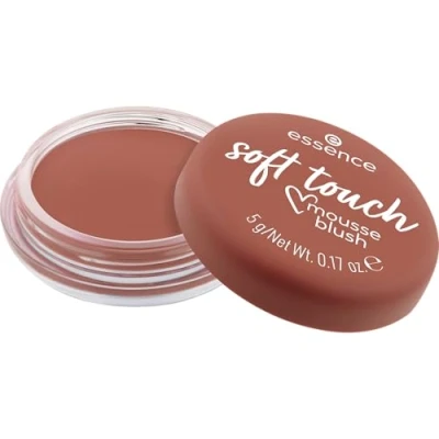 Abbildung von essence soft touch mousse blush, Rouge, Nr. 20, Rot, sofortiges Ergebnis, natürlich, matt, vegan, ölfrei, ohne Parabene, Nanopartikel frei, 1er Pack (5g)