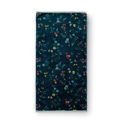 Abbildung von Les Fleurs Gästehandtuch dark blue 30x50cm (1 Stück)