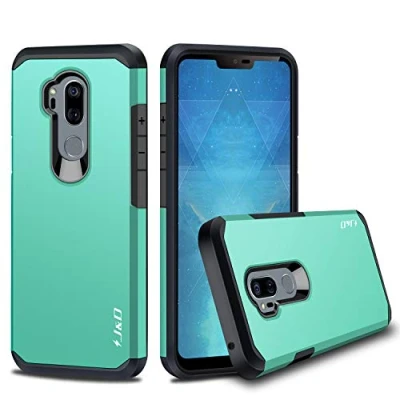 Abbildung von J&amp;D Kompatibel für LG G7 Hülle, ThinQ [ArmorBox] [Doppelschicht] [Heavy Duty Schutz] Hybrid Stoßfest Schutzhülle G7, Türkis