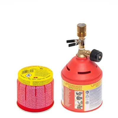 Abbildung von ROTHENBERGER Industrial Bunsenbrenner inkl. 1x C200 Supergas Stechgaskartusche Laborbrenner Gasbrenner Flammentemperatur: 900 C