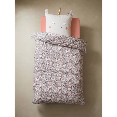 Abbildung von VERTBAUDET Kinder Bettwäsche Set,Einhornland Oeko Tex® violett/Mehrfarbig 140X150 Kissen 63X63