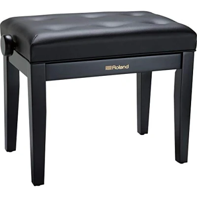Abbildung von Roland Klavierbank in schwarzem Satin Finish mit Vinyl Sitz RPB 300BK