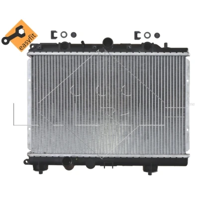 Abbildung von NRF EASY FIT 55307 Kühler, Motorkühlung Aluminium 498 320 32 mit Anbauteilen Kühlrippen gelötet ROVER: 200 Hatchback, 25 Schrägheck