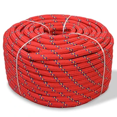 Abbildung von vidaXL Bootsseil Polypropylen 10mm 250m Rot Ankerleine Festmacher Tauwerk Seil