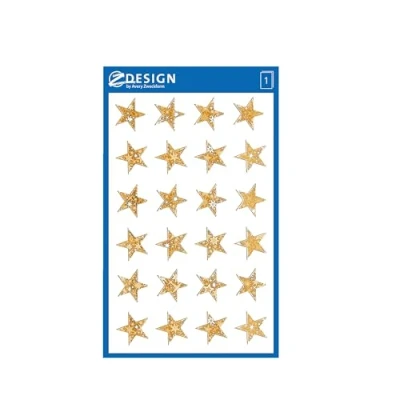 Abbildung von 10 x Z Design Sticker Weihnachten 76x120mm Effektfolie Sterne 1 Bogen