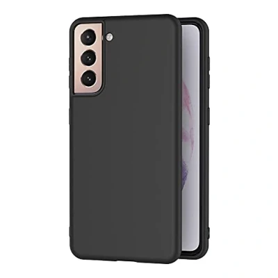 Abbildung von AICEK Hülle Compatible Samsung Galaxy S21 5G Schwarz Silikon Schutzhülle für Case TPU Bumper Handyhülle (6,2 Zoll)