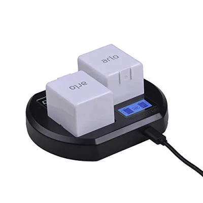 Abbildung von DuraPro LCD Dual Akku Ladegerät Ladestation für Arlo Pro, Security Light, Pro 2 &amp; Go Akkus VMA4400 100EUS