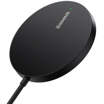 Abbildung von Simple Mini3 Magnetic Wireless Charger 15W von Baseus Schwarz Kunststoff