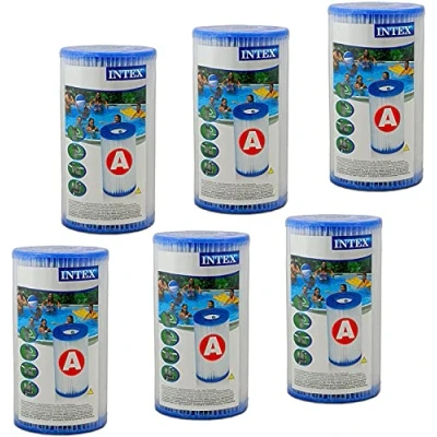 Abbildung von Intex Pool Filterkartuschen Typ A 6 Stück Kartusche Poolreinigung Poolpumpe Filterpumpe Filterpatrone