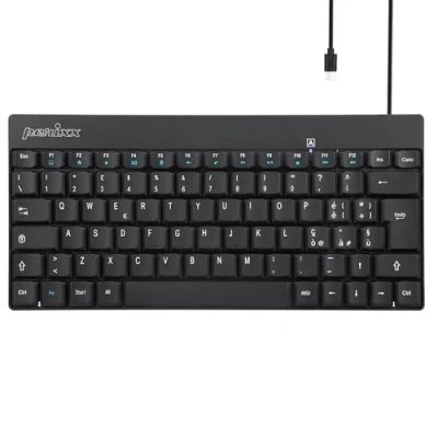 Abbildung von Perixx PERIBOARD 422 Mini Tastatur, USB C, Anschluss Typ italienisches Layout, schwarz
