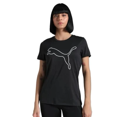Abbildung von Puma Essential LOGO TEE Sport Tshirt, Damen, Größe: Large, Black heather