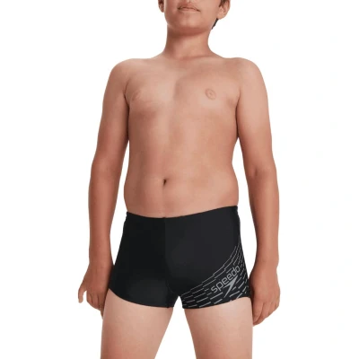 Abbildung von Speedo Jungen Medley Logo I Aquashort, Schwarz/Grau, 13 14 Jahre