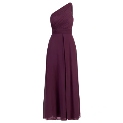 Abbildung von APART One Shoulder Abendkleid mit Plisseedetail, dunkel lila, 36