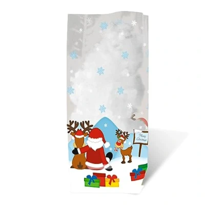 Abbildung von 10 x Ludwig Bähr Geschenk Bodenbeutel Weihnachtsmann 14,5x23,5cm