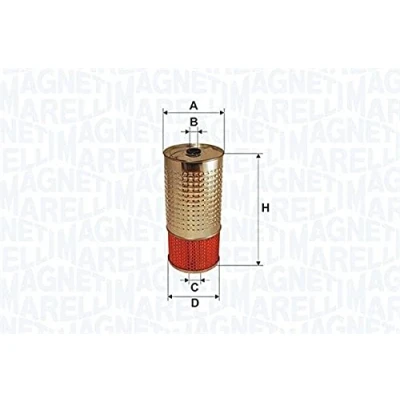 Abbildung von MAGNETI MARELLI 153071760682 Ölfilter Filtereinsatz MERCEDES BENZ: W124 Limousine, 190, E Klasse T modell, PUCH: G SSANGYONG: Musso SUV