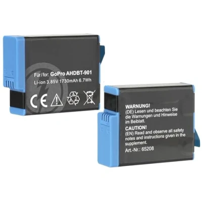 Abbildung von Power Li Ion Akku 1730mAh für GoPro Hero 9 / Black/Hero 10 11 12 AHDBT 901 ADBAT001 ADDBD 211