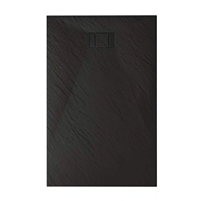 Abbildung von Idralite Duschwanne 110x70x2,6 cm Rechteckig Anthrazitfarbe Stein Effekt Mod. Blend