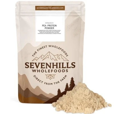 Abbildung von Sevenhills Wholefoods Bio Erbsen Protein Pulver 1.8 kg 84% Proteingehalt essentiellen Aminosäuren Veganes Eiweisspulver Unterstützt den Muskelaufbau frei von Süßungsmitteln &amp; Zusätzen