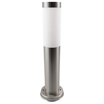 Abbildung von McShine Gratenleuchte Pollerleuchte Sockelleuchte aus Edelstahl GL 450 E27 Fassung auch für LED Leuchtmittel Outdoor stehlampe Außenleuchte Höhe 45cm, IP44