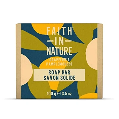 Abbildung von Faith in Nature Natürliche Grapefruitseife, vegan und nicht an Tieren getestet, ohne SLS Parabene, 100 g