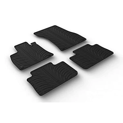 Abbildung von Gledring 0708 Fußmattensatz Gummi vorne und hinten 4 schwarz 750mm 550mm