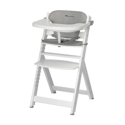 Abbildung von Bebeconfort Timba + Sitzkissen, Kinderhochstuhl Mitwachsend, 6 Monate 10 Jahre, bis 30 kg, Hochstuhl Baby, Abnehmbares Tablett, Verstellbarer Sitz/Fußstütze, für White Gray Mist
