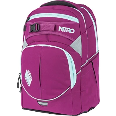 Abbildung von Nitro Superhero Schulrucksack, Rucksack, abnehmbarer Hüftgurt, robuste Bodenplatte, Thermotasche, 30 L