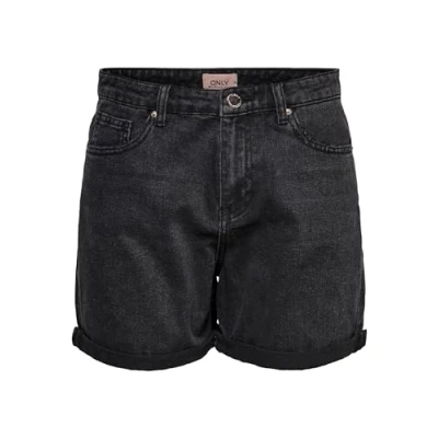 Abbildung von ONLY Damen ONLPHINE DNM MAS0003 NOOS Shorts, Black Denim, XXS