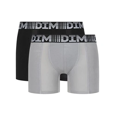 Abbildung von DIM 2er Pack Lange Baumwoll Boxershorts 3D Flex Air D01N2 für Herren mit modernem und komfortablem Design