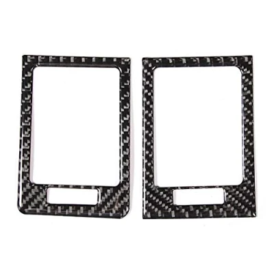 Abbildung von W204 Carbon Car Panel Vent Aufkleber, 2 Stück Bedienfeld Trim Soft Air Outlet Cover Fit für 05 12