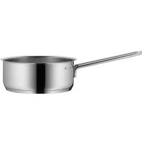 Abbildung von WMF Mini Stielkasserolle 12cm, klein, ohne Deckel, kleiner Topf Induktion 0,7l, Cromargan Edelstahl, stapelbar, für kleine Portionen, Singlehaushalt