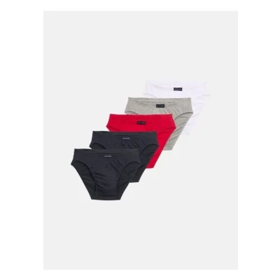 Abbildung von TOM Tailor 5 PACK Slip, Herren, Größe: Small, Navy/white/red