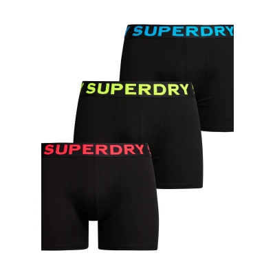 Abbildung von Superdry 3 PACK Triple Logobund Panties, Herren, Größe: XL, Schwarz mehrfarbig